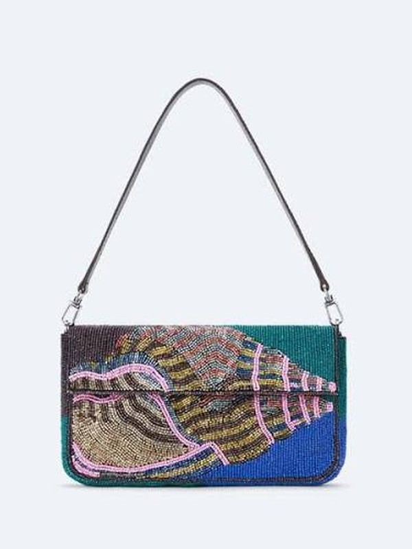 Beaded Conch Clutch