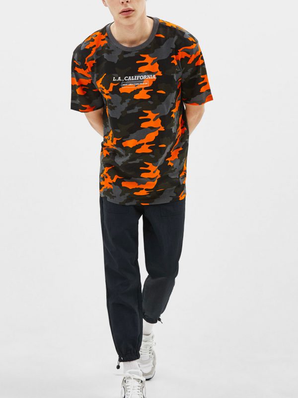 Grey Marl Roll Sleeve T-Shirt